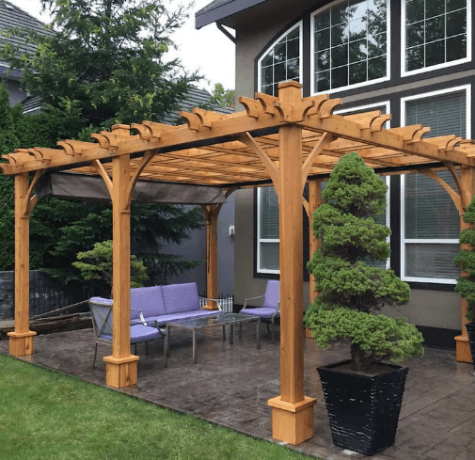 Wooden pergola design # 01
