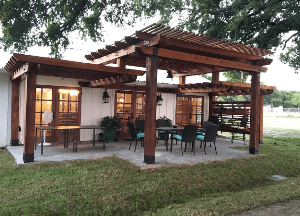 Wooden pergola design # 05
