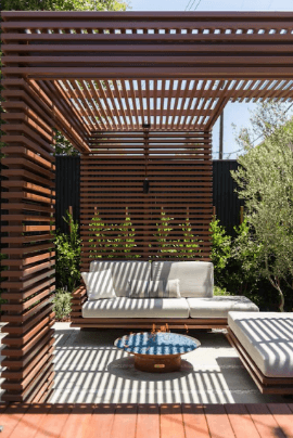 Wooden pergola design # 08