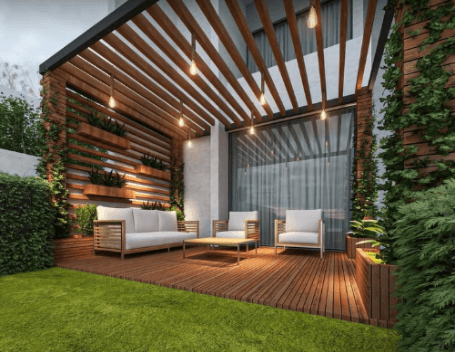 wall pergola design