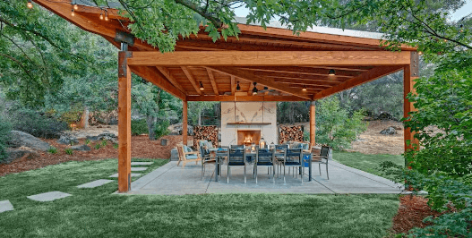 Wooden pergola design # 13